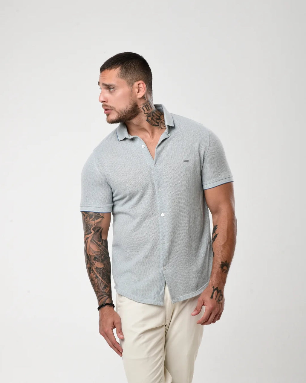 Camisa de Botão - Tricot Leve