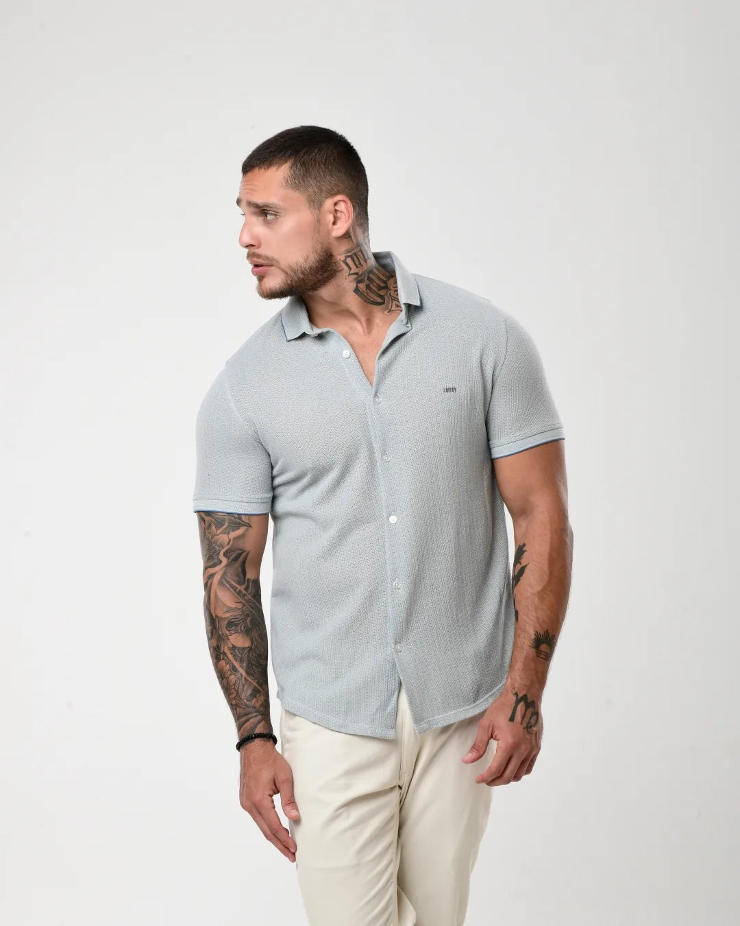 Camisa de Botão - Tricot Leve